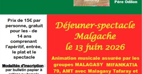 Fête malgache – déjeuner-spectacle au temple protestant de Cholet